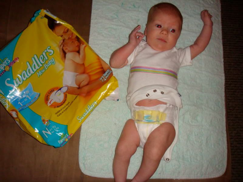 Baby Wearing Pampers