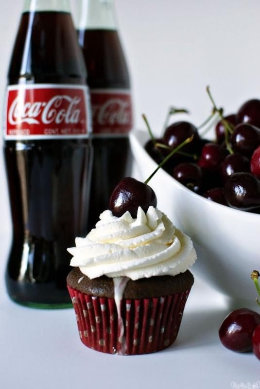 Coke, Cherry Coke, specialty cupcakes, cupcakes on Pinterest, cherry cupcake, cupcake recipes