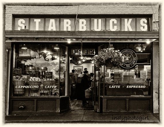 Starbucks, flagstone store, Seattle, Washington, coffee, coffee shop, photography 