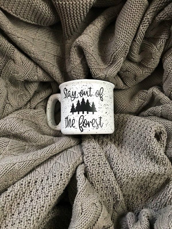  photo My Favorite Murder Murderino Gift Guide from Haute Whimsy 14 Stay Out of the Forest Quote Coffee Mug.jpg