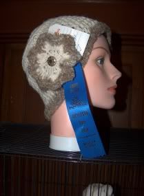 Hand-Crocheted designer hat from the Vintagely Contageous line