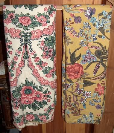 photo of two of my vintage fabrics