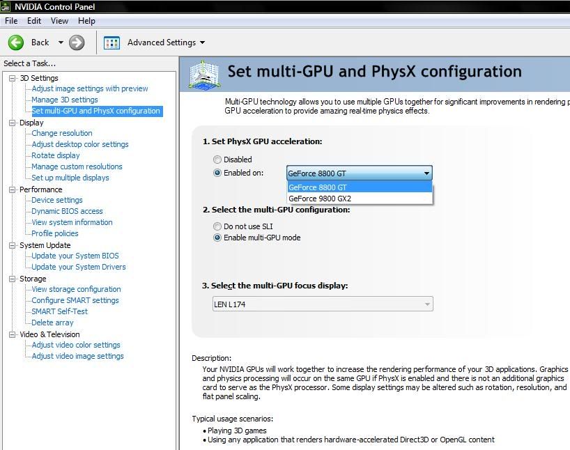 dedicated physx card
