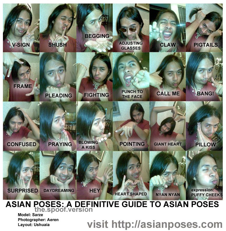 poses for pictures. Asian Poses by Sarze