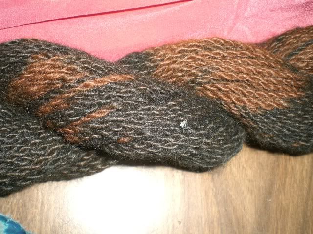 indigo on natural brown alpaca