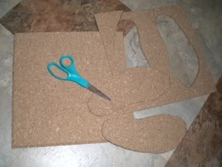 cut out the cork insole