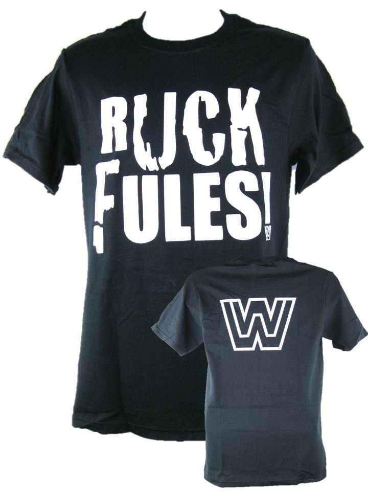 John Cena Ruck Fules WWF Old School Mens Black T-shirt - Picture 1 of 1