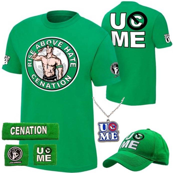 john cena t shirt green