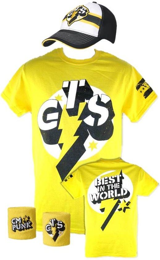 Cm Punk Gts Go To Sleep Yellow Costume Hat T Shirt Wristbands Ebay