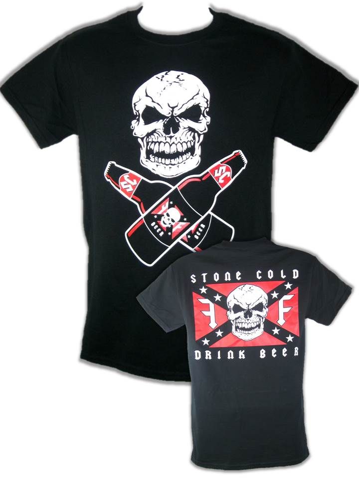 stone cold steve austin skull shirt