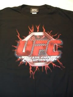 red lightning classic ufc logo t-shirt mma