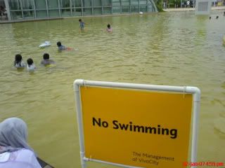no swimming