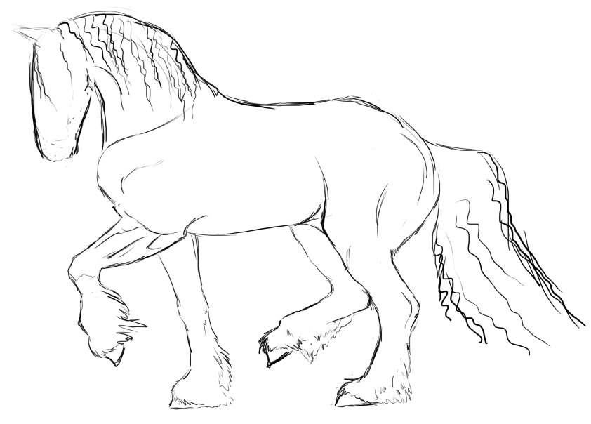 horse drawing pictures. Free Horse Drawings:
