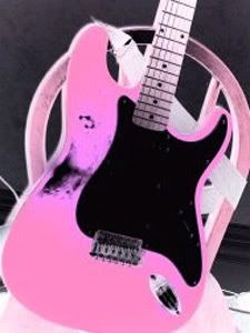 pink guitar