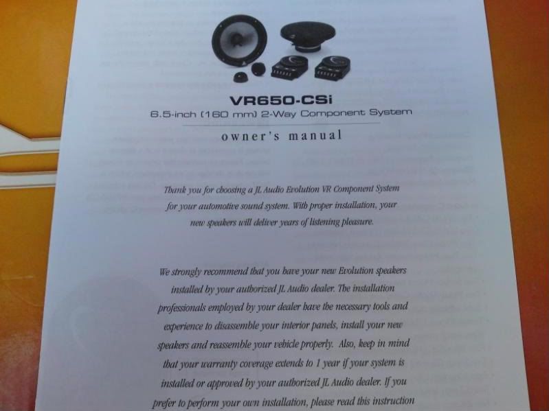 JL Audio Component Speakers , Amp and Sub. Lancer Register Forum