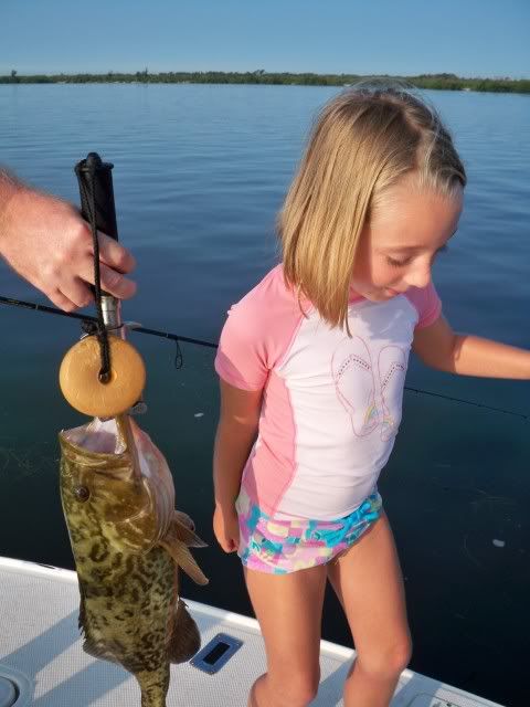 little girl with grouper