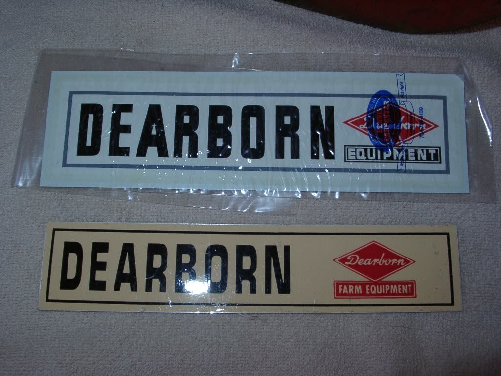 Re Dearborn implement decals