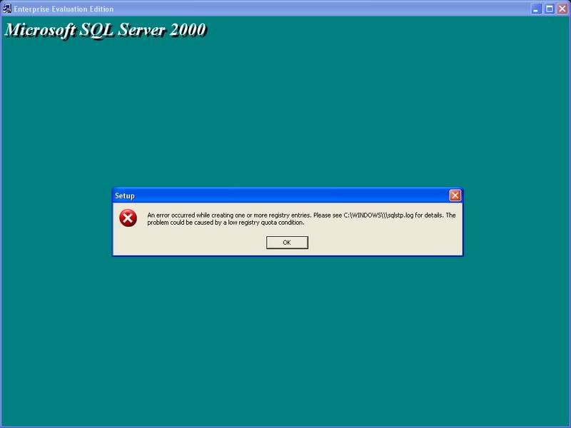 locus00 - [Help] SQL 2000 Wont install - RaGEZONE Forums