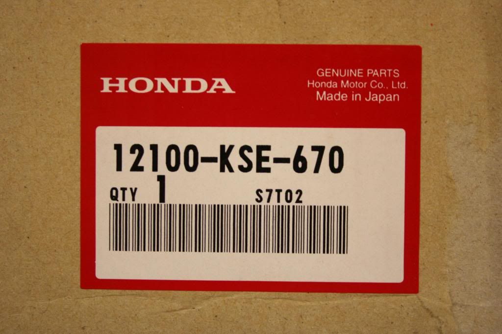 Honda motorcycle original part numbers #2