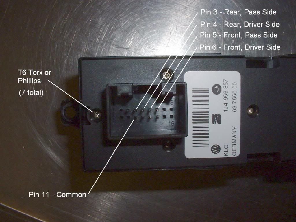 Driver Side Window Switch Fix and Mods