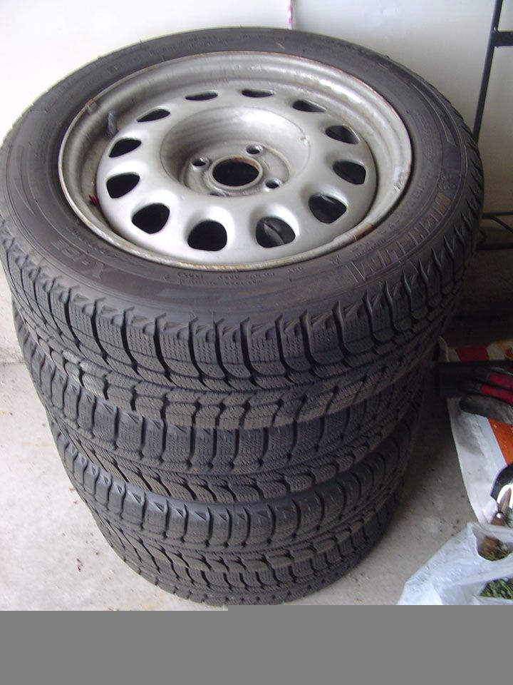 FS__G60 steelies wrapped in NEW Michelin Xice tires VW Vortex Volkswagen Forum