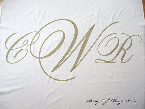 Monogram Wedding Aisle Runner