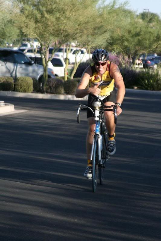 End of the bike Thumbs up on the end of the bike