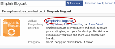  Menghubungkan Facebook dengan Blog Kita - simplaris blodcast | Khamardos's Blog