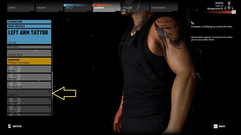 Missing Predator Tattoos? | Forums