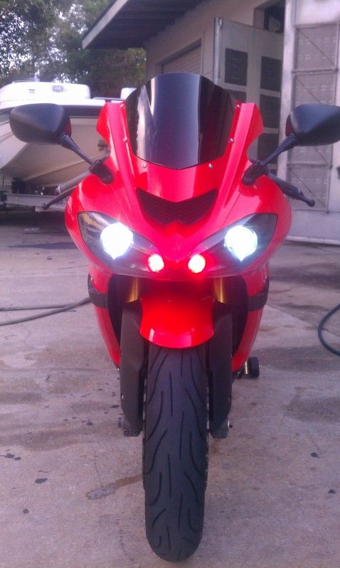 custom HID headlight I just finished | Kawasaki ZX-10R Forum