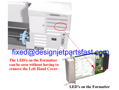 HP DesignJet GL2 Formatter PC Board C7769 69441 REFURB  