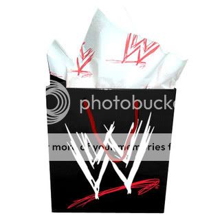 Black WWE Gift Bag 12 x 10 with logo paper NEW  