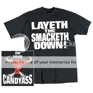The Rock LAYETH SMACKETH DOWN WWE Authentic T shirt  