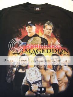 2008 Armageddon Event T shirt CHRIS JERICHO Cena WWE  