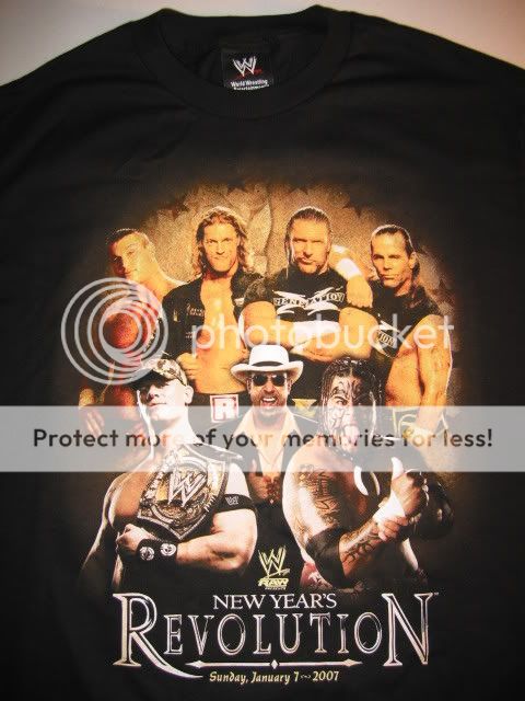 2007 New Years Revolution Event T Shirt WWE DX  