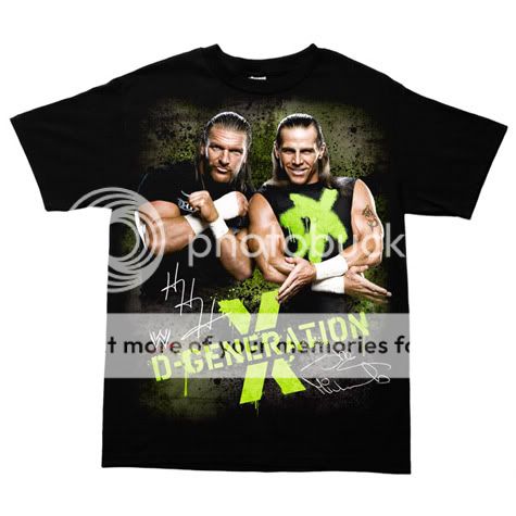 DX D Generation X Signature T shirt WWE Authentic  