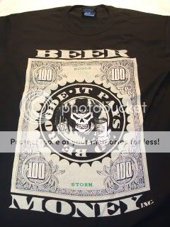 BEER MONEY Robert Roode James Storm TNA T shirt NEW  