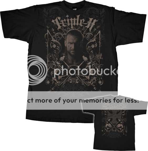 TRIPLE H GOTHIC SKULL SHRINE WWE Wrestling T shirt  