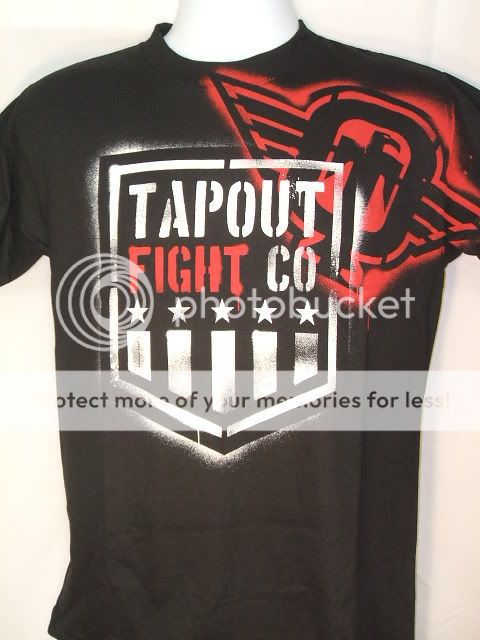 TAPOUT Fight Company Black Authentic T shirt New  