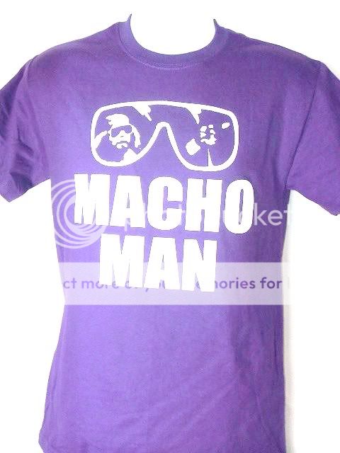 Macho Man Randy Savage Purple Sunglasses T shirt New  