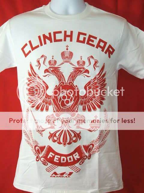 Camiseta blanca de Strikeforce del engranaje del remache de Fedor 