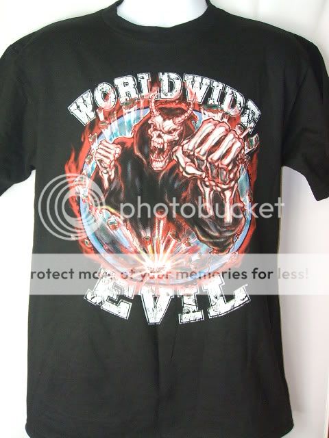 UNDERTAKER Worldwide Evil Retro WWE T shirt NEW  