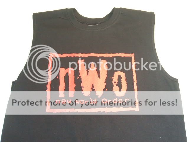 nWo New World Order Sleeveless Black T shirt Red Logo  