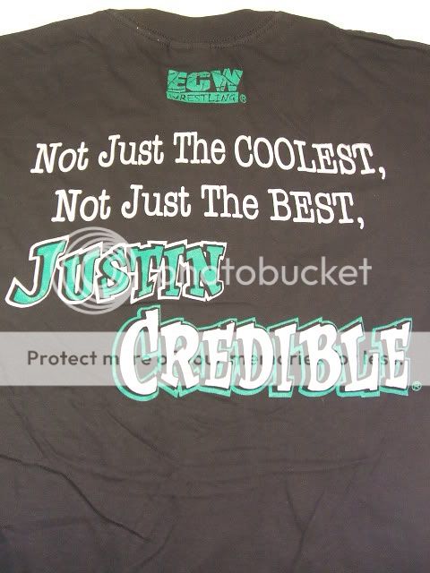 JUSTIN CREDIBLE ECW Authentic T shirt MEDIUM  