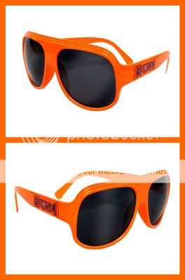 Gafas de sol auténticas anaranjadas de Zack Ryder Broski nuevas WWE