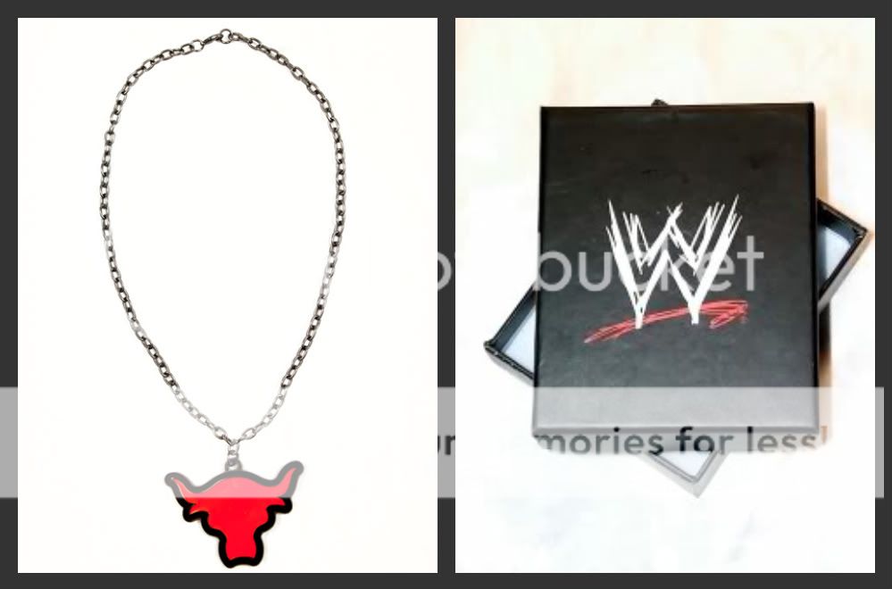 The Rock Red Bull WWE Pendant Chain Necklace WWE Box  