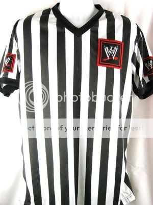 WWE Logo Referee Shirt New Adult Sizes S-3XL