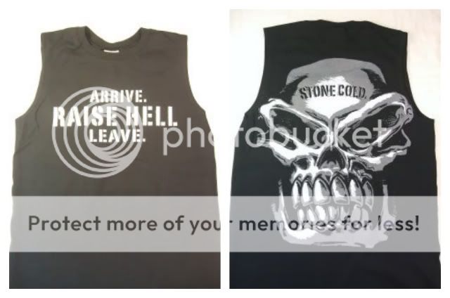 Stone Cold Steve Austin ARRIVE RAISE HELL LEAVE Sleeveless Muscle T 