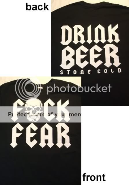 Stone Cold Steve Austin F Fear Drink Beer T shirt New  