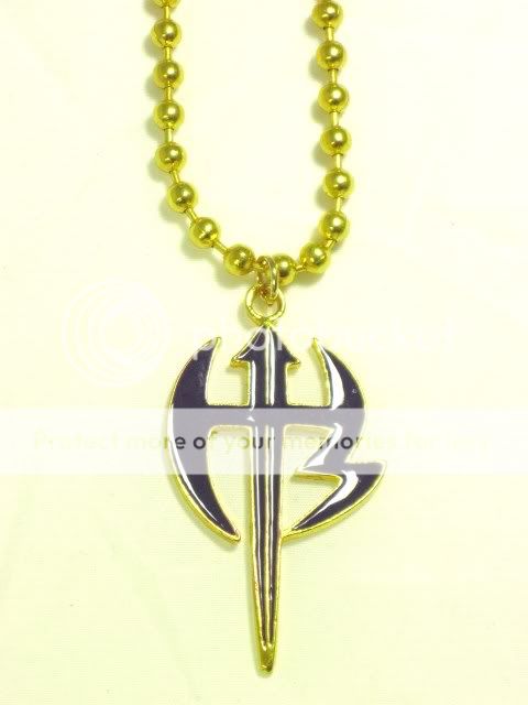 Jeff Hardy Purple Pendant Necklace with Gold Chain WWE  